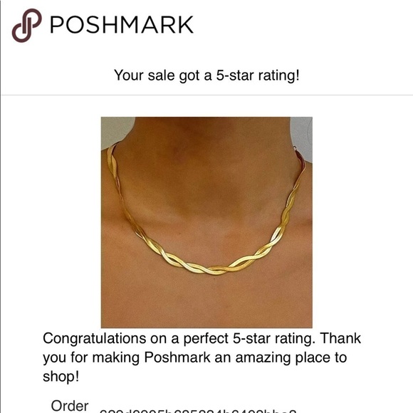 New 18k Gold Plated Double Twist Snake Herringbone Necklace - Picture 7 of 8